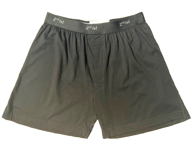 New 2(X)IST Black Cotton Knit Boxer Short Underwear sz M #706 2xist Vintage