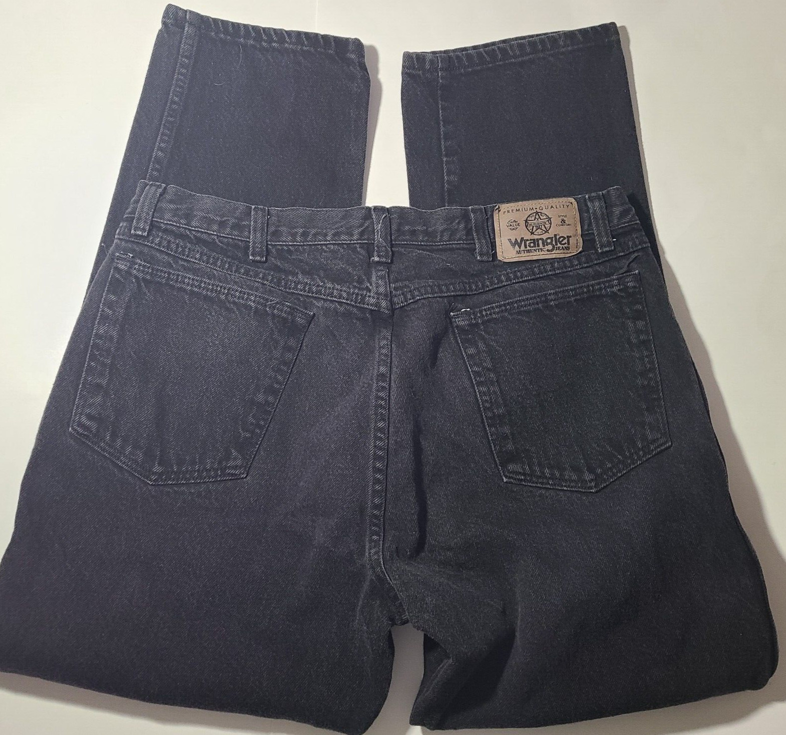 Vintage 80s/90s Wrangler Black Men’s Denim Jeans Size 37 x 28.5 Made In USA