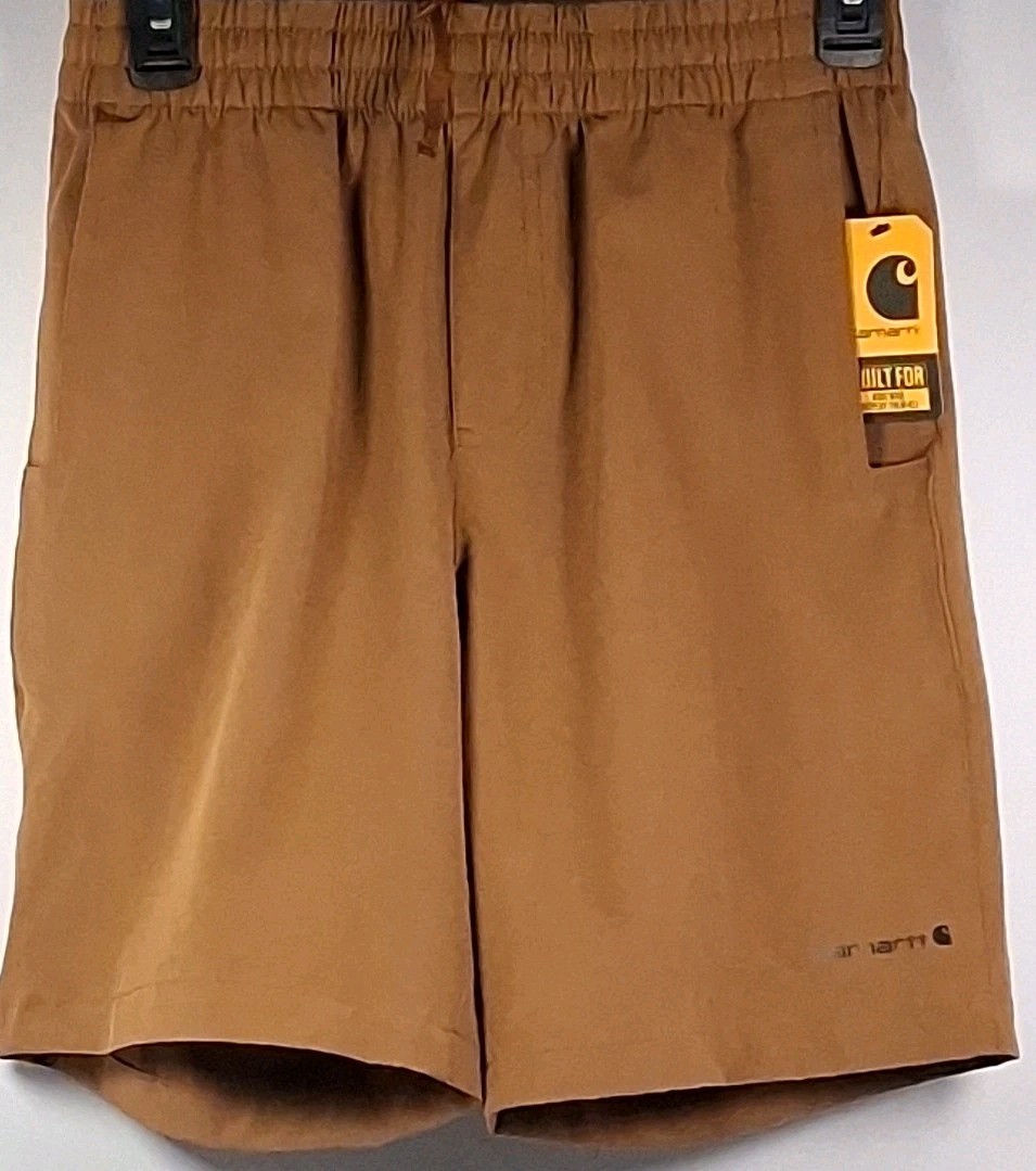 Carhartt Kid’s Medium (10/12) CH8321 Rugged Flex Ripstop Work Short, Brown