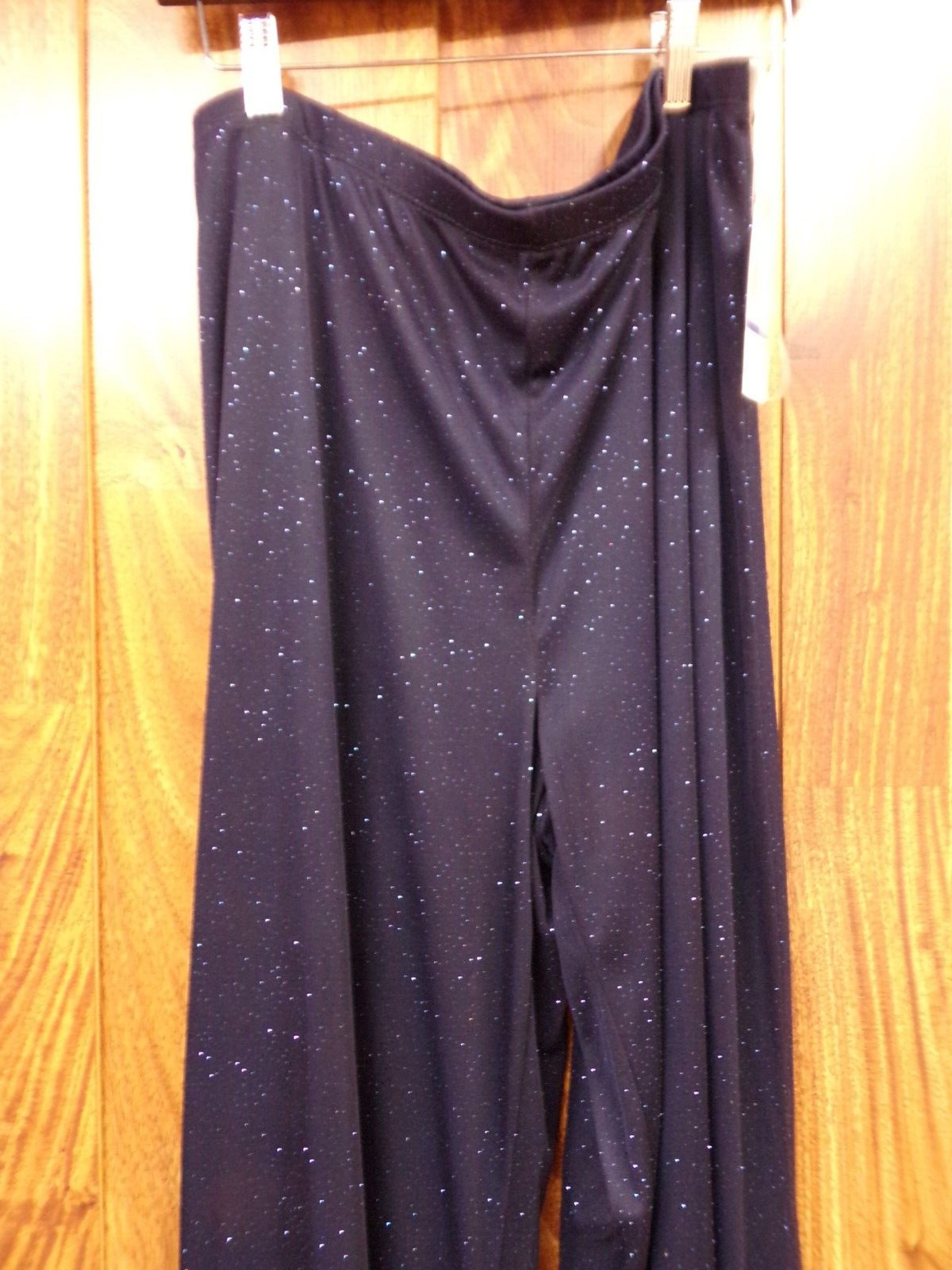MSK Blue Dressy Flowy Lined High Waist Wide Pants Holiday Sparkly Women’s XL NWT