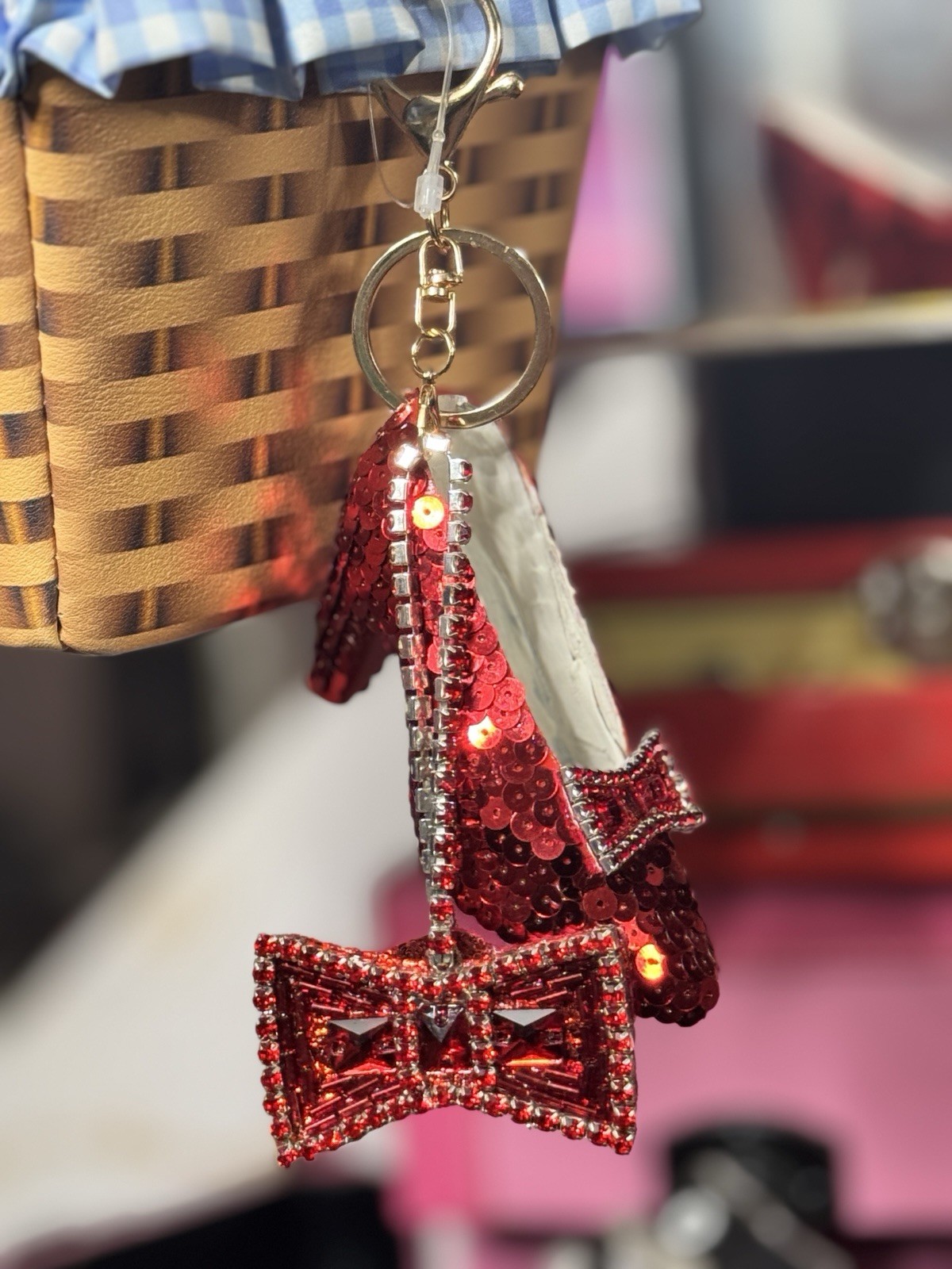 Dorothys Ruby Slippers Handmade Bag Charm Keychains The Wizard Of Oz