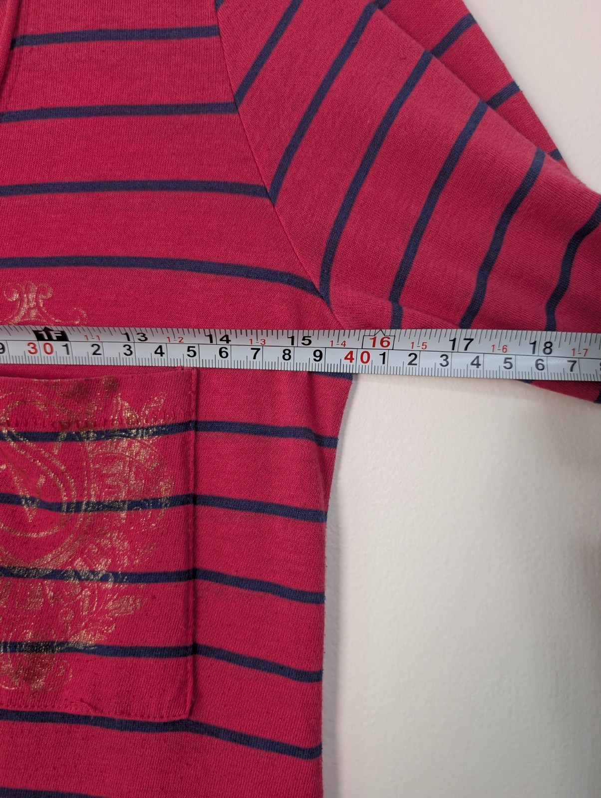 Victoria’s Secret Pink and Navy Striped Scoop-Neck Sleepwear