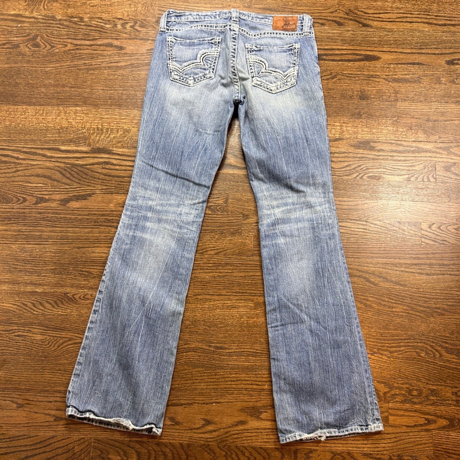 Big Star Maddie Bootcut Jeans Womens 31XL Medium Wash Distressed Western Rodeo