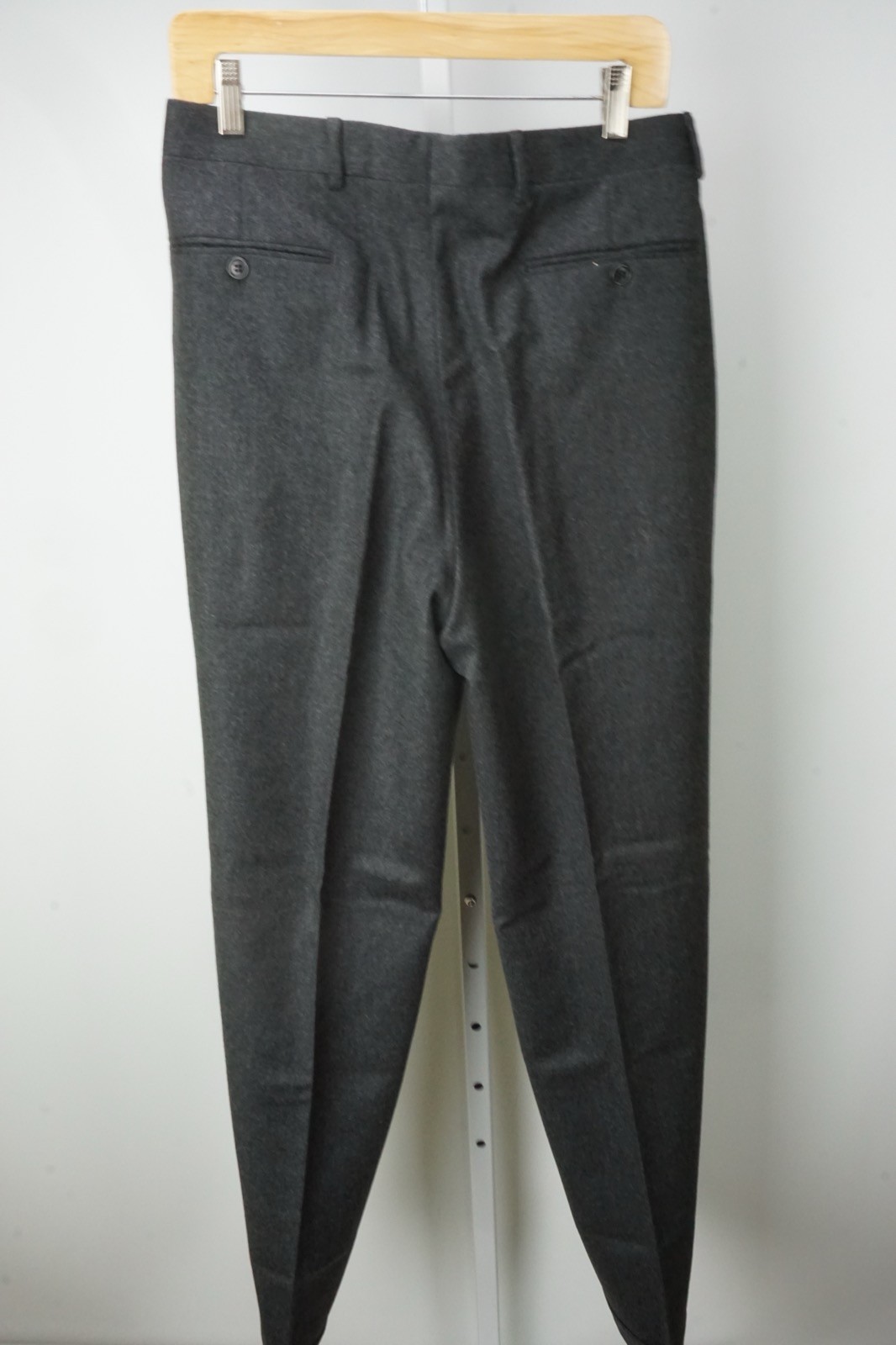 Corneliani Dark Gray Flannel 100% Wool Dress Pants Sz 46R EU BRAND NEW