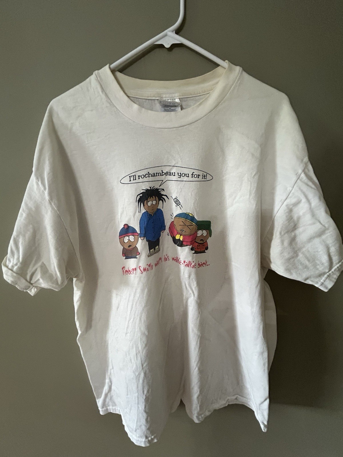 The Cure Robert Smith Vintage Band T Shirt White South Park 1990s BTH228