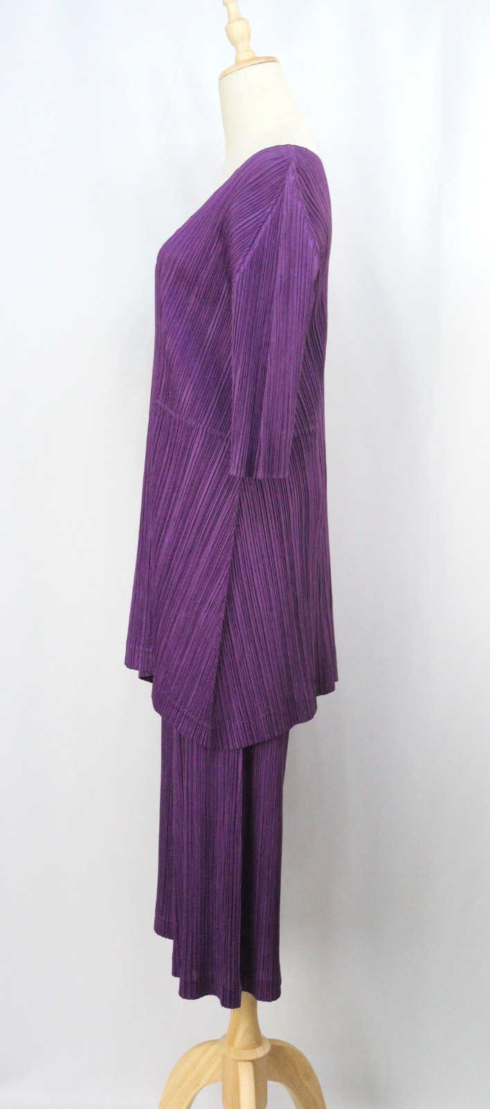 Authentic PLEATS PLEASE 2pc Set Purple Tunic Top & Pants 574 5477a