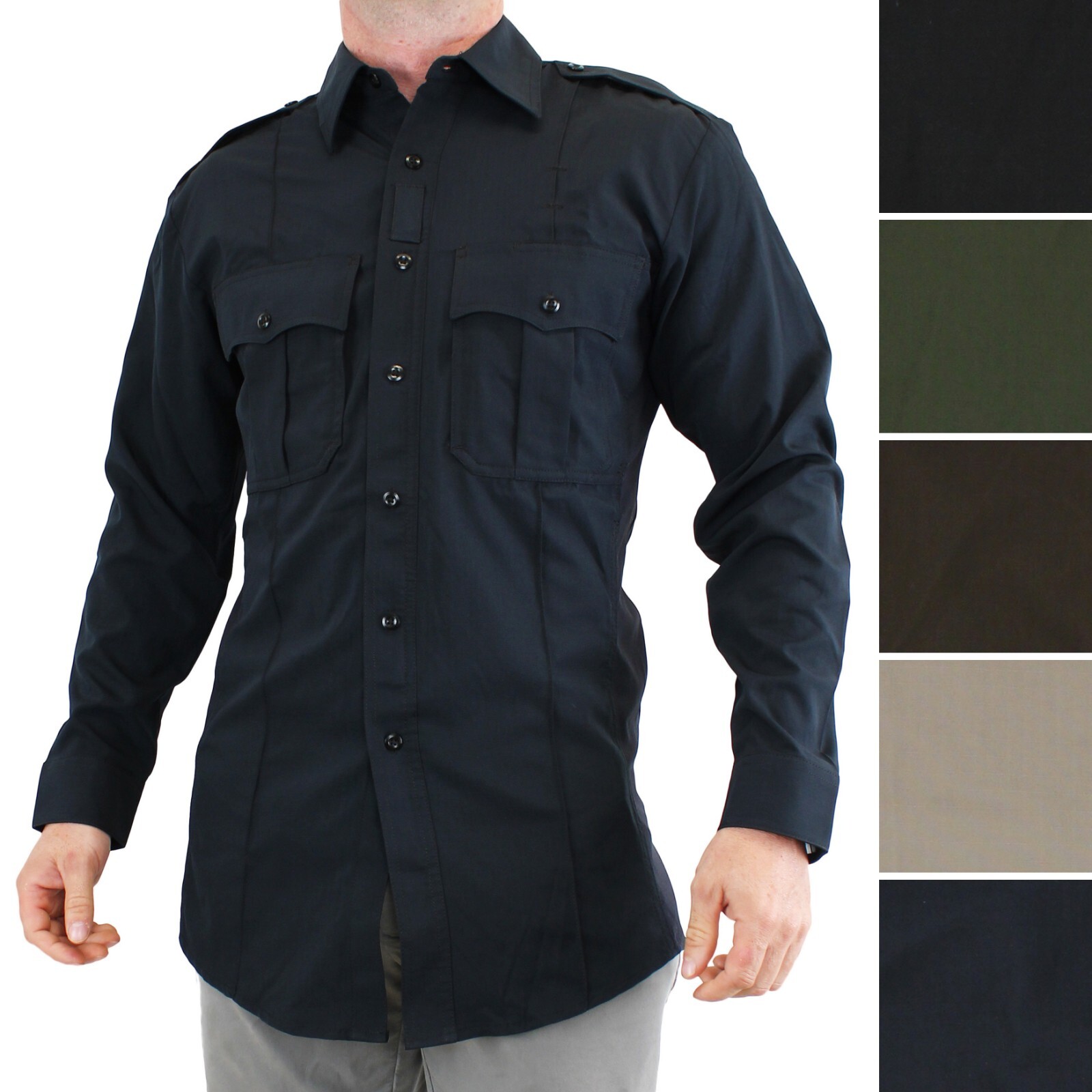 5.11 Tactical Shirt, Men’s Stryke Ripstop Long Sleeve Zipper Flex-Tac Shirt
