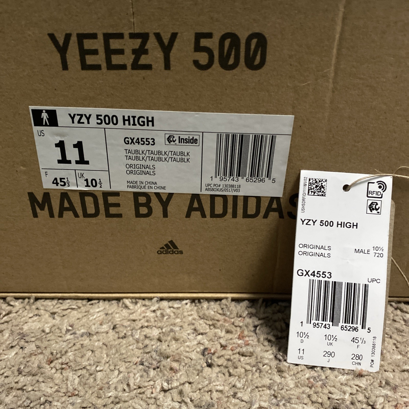 adidas Yeezy 500 High Taupe Black