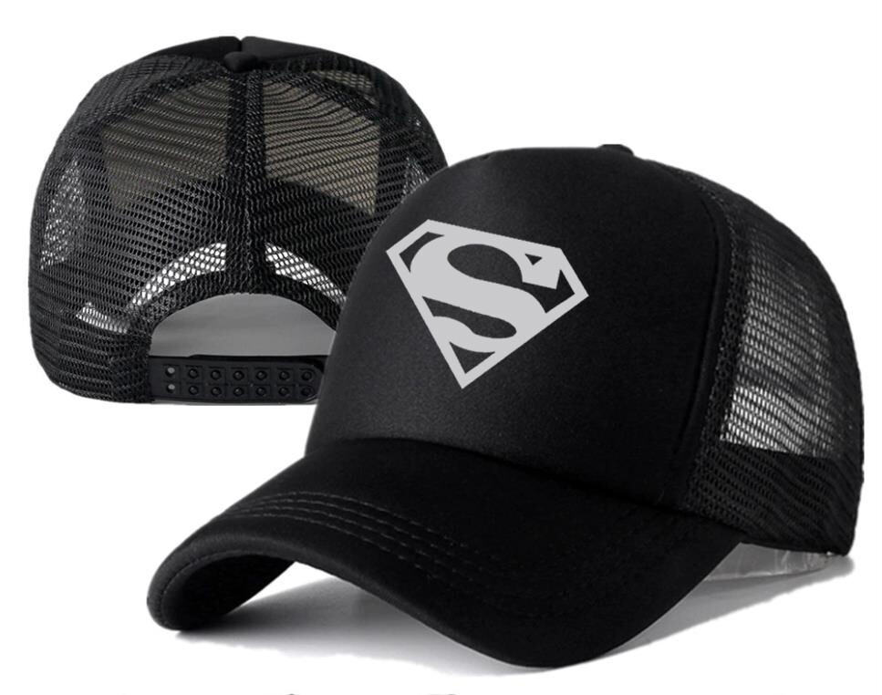 Gray Superman Hats Snap Back Cap One Size Fits Most