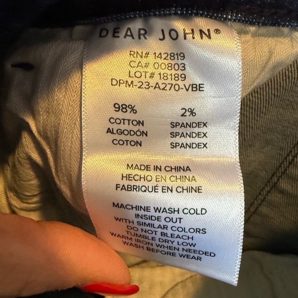 Dear John Denim Blaire Straight Leg Jeans, Size 30, 27 in. Inseam