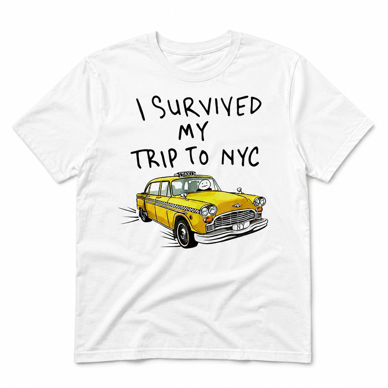 I Survived My Trip to NYC Shirt Funny New York City Yellow Taxi Travel Graphic