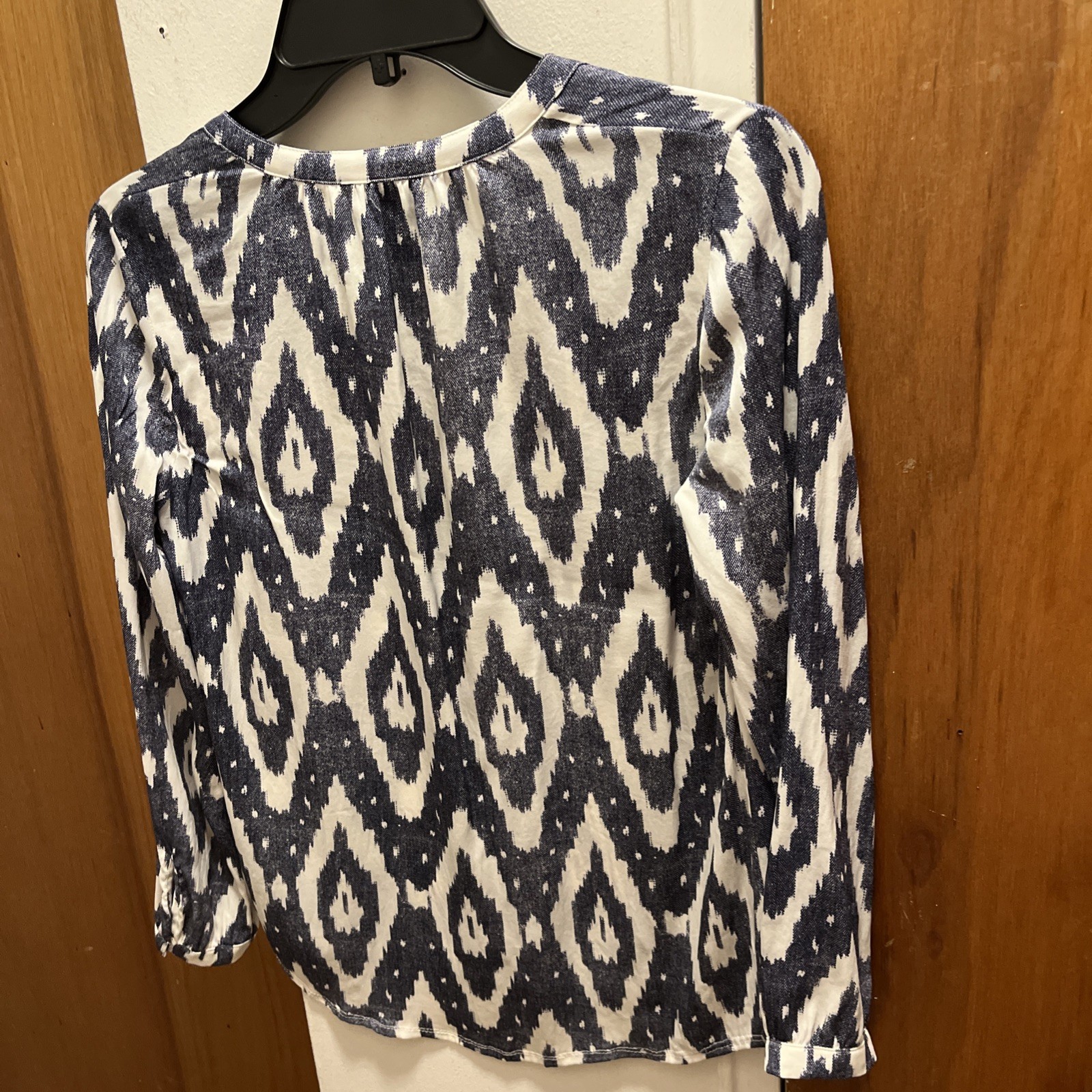 “ J. Crew Collection Navy And White Blouse Size 00