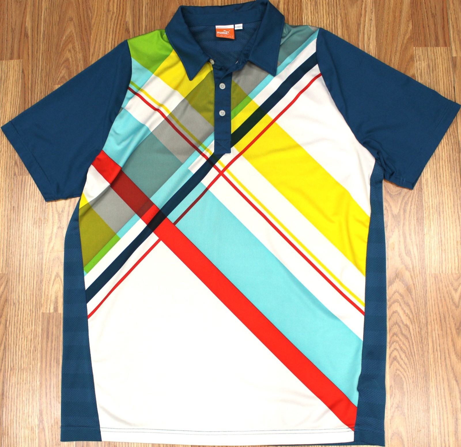 PUMA USPDRY REGULAR FIT POLO/GOLF SHIRT POLY/SPANDEX BLEND Sz LARGE, L