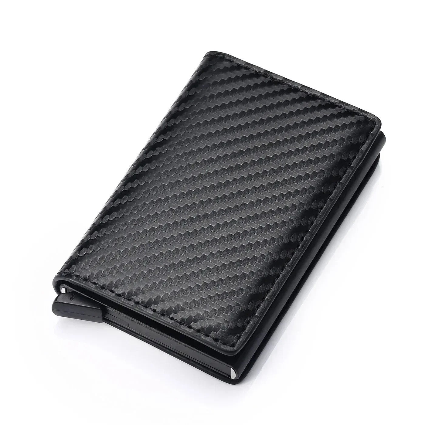 RFID Blocking Genuine Leather Credit Card Holder Money Cash Clip Wallet Purse
