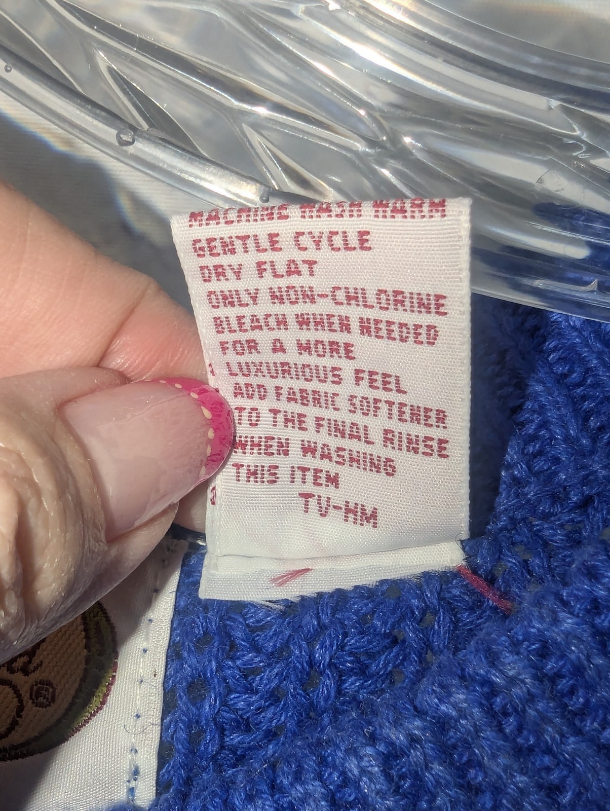 Vintage Picket & Post Women’s Royal Blue Crew Neck Knit Shaker Sweater Size M