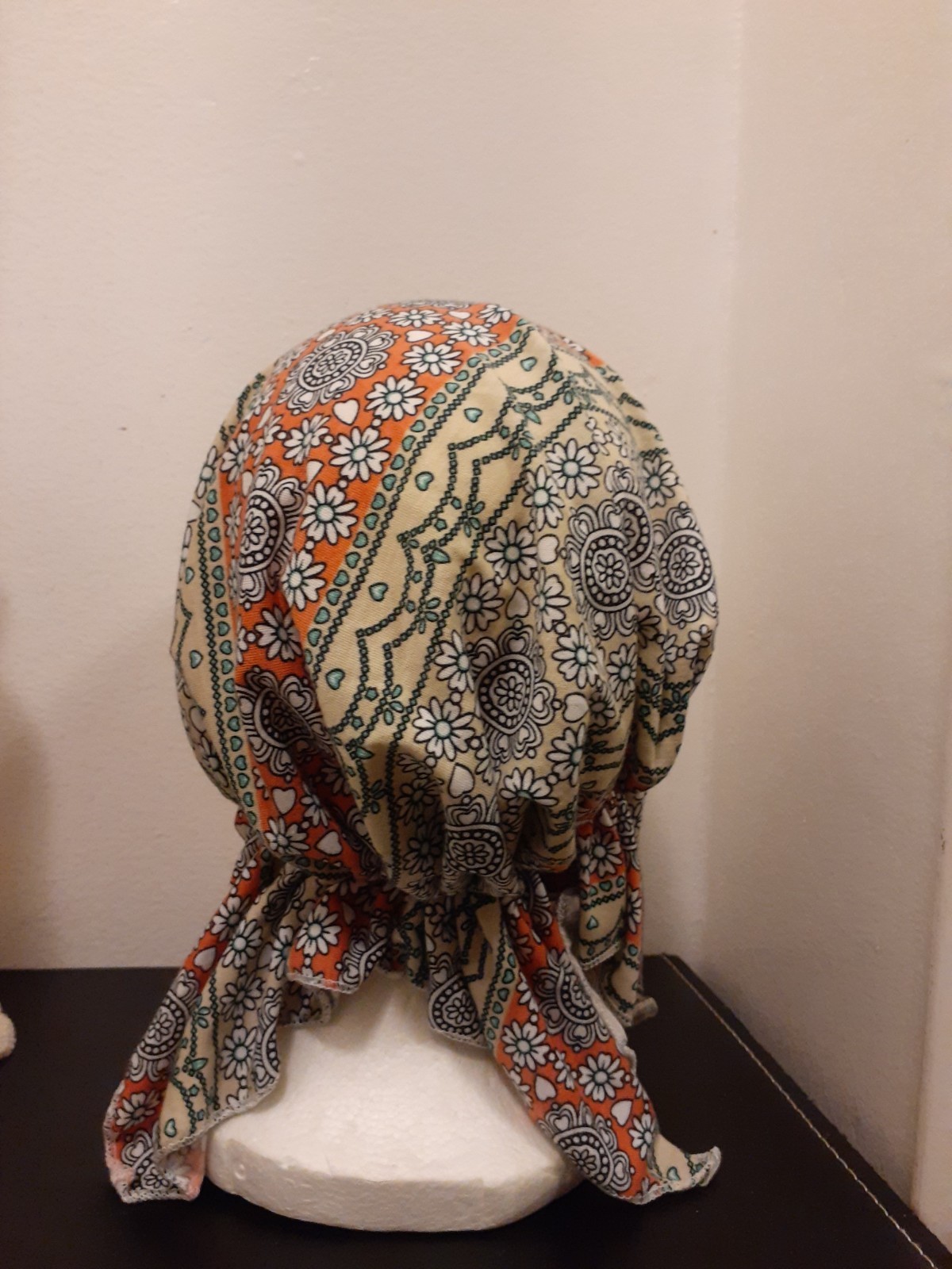 Mixed Lot of 2 Fabric Head Gears/Bonnet with Chin Strap and 1 Cross Body Bag