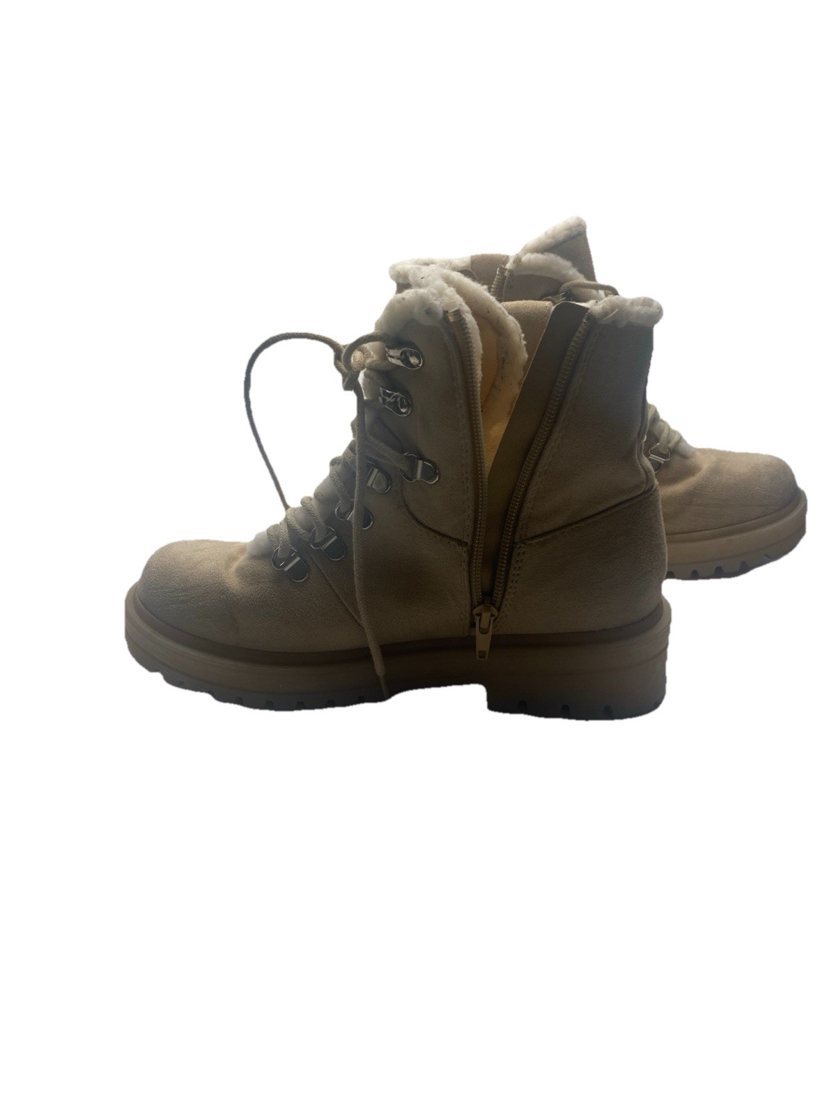 Soda Womens ankle high winter boots 7.5 all man made material faux fur