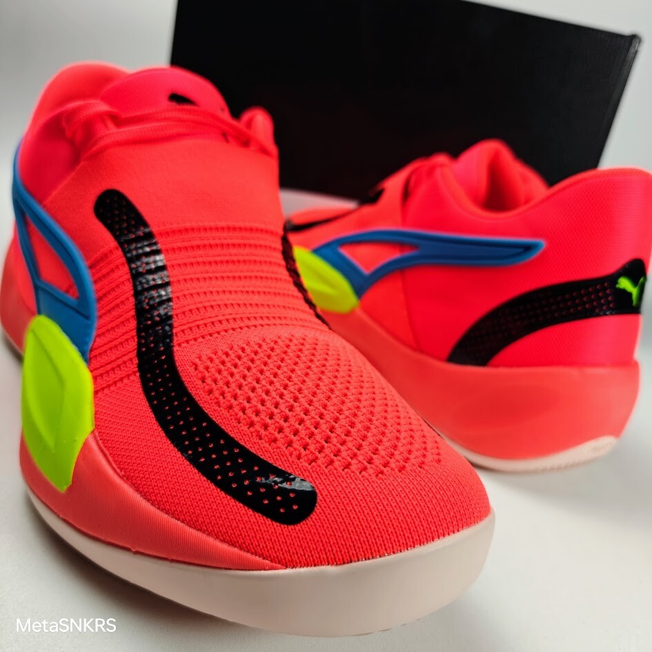 Puma US 16 Men’s Orange Black Blue Yellow Rise Nitro Basketball 377012 04 New