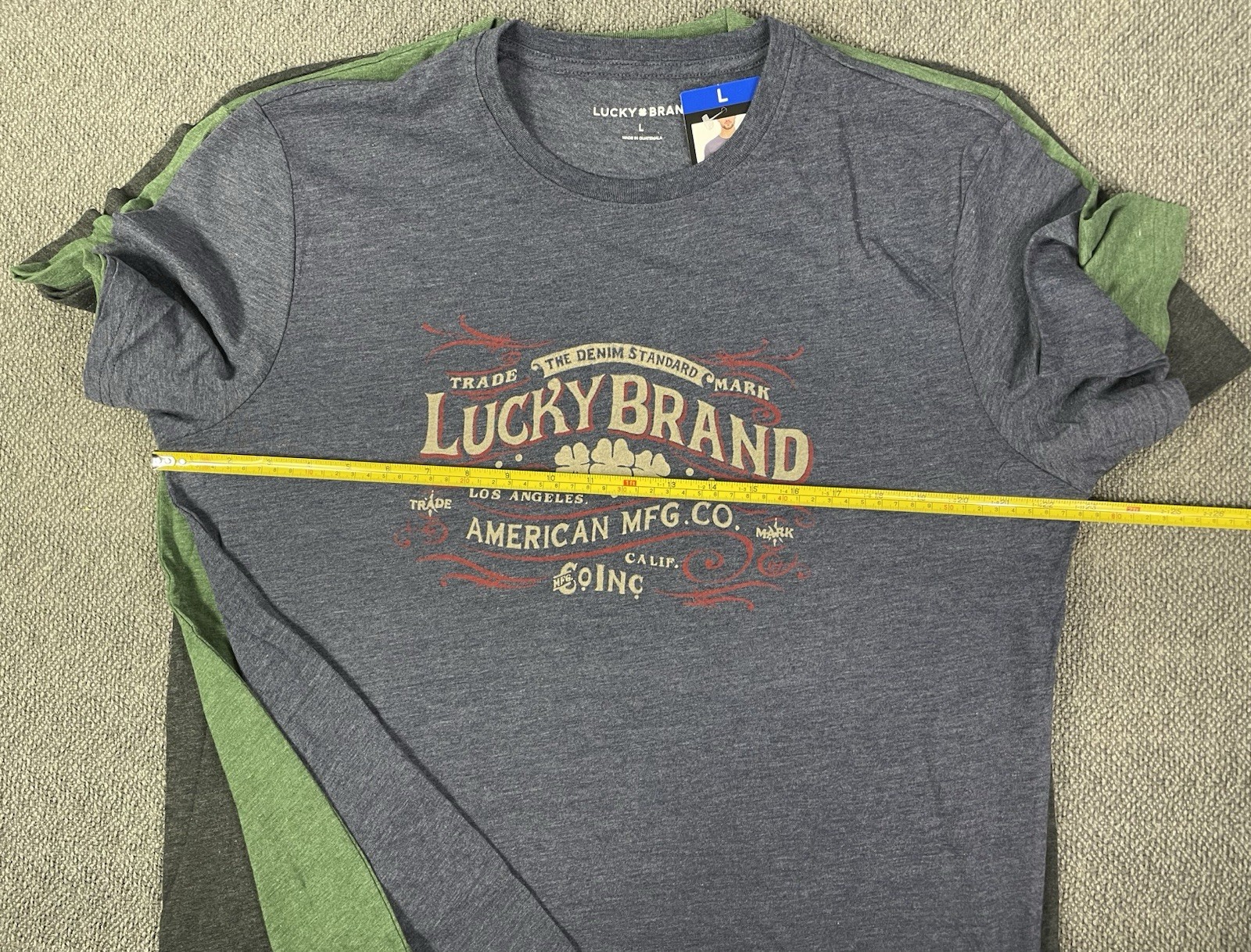 Lucky Brand Men’s LARGE Or XL Lot of 3 Graphic Tees in 3 Colors NWT