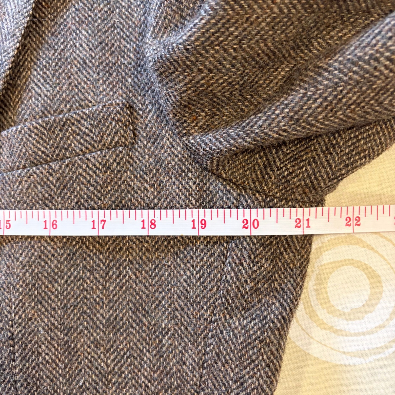 Vintage Deansgate 100% Wool Herringbone Blazer 41R 2-Button Sport Coat Tweed