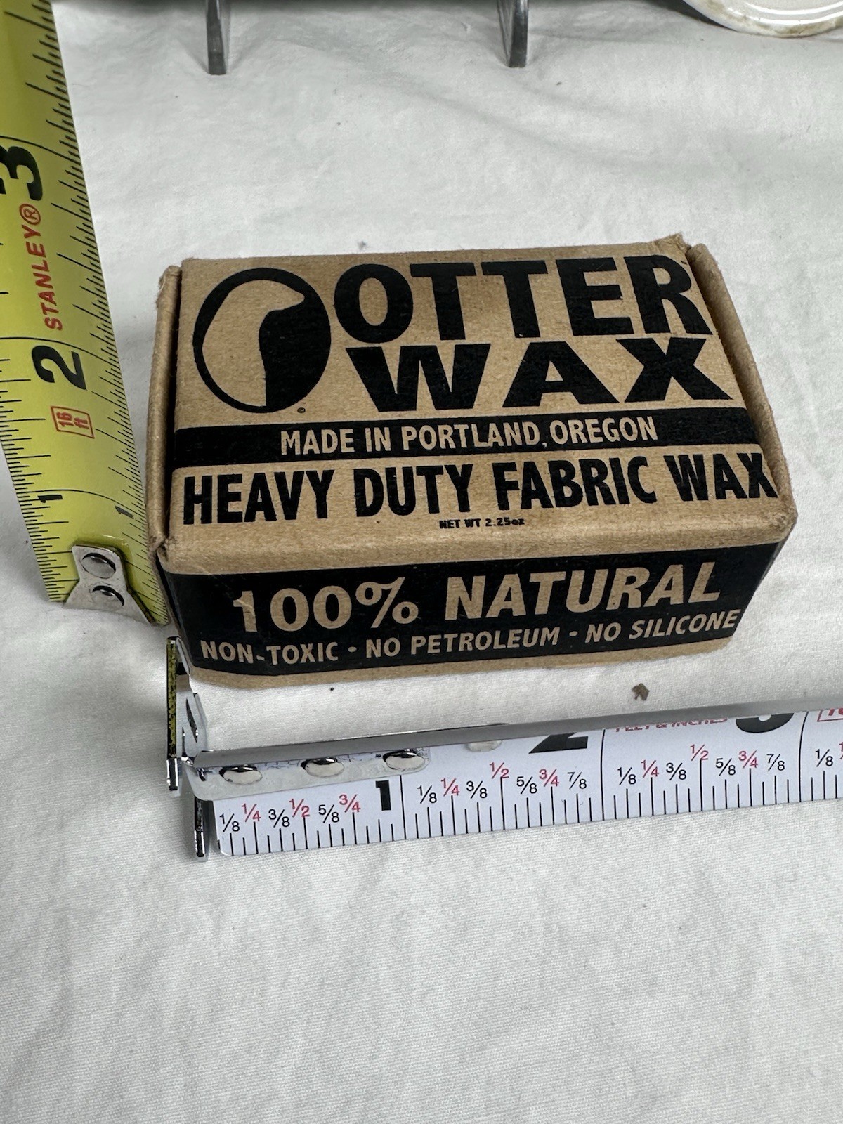 Otter Wax Heavy Duty Fabric Wax 2.25oz Bar All-Natural Water Repellent Portland