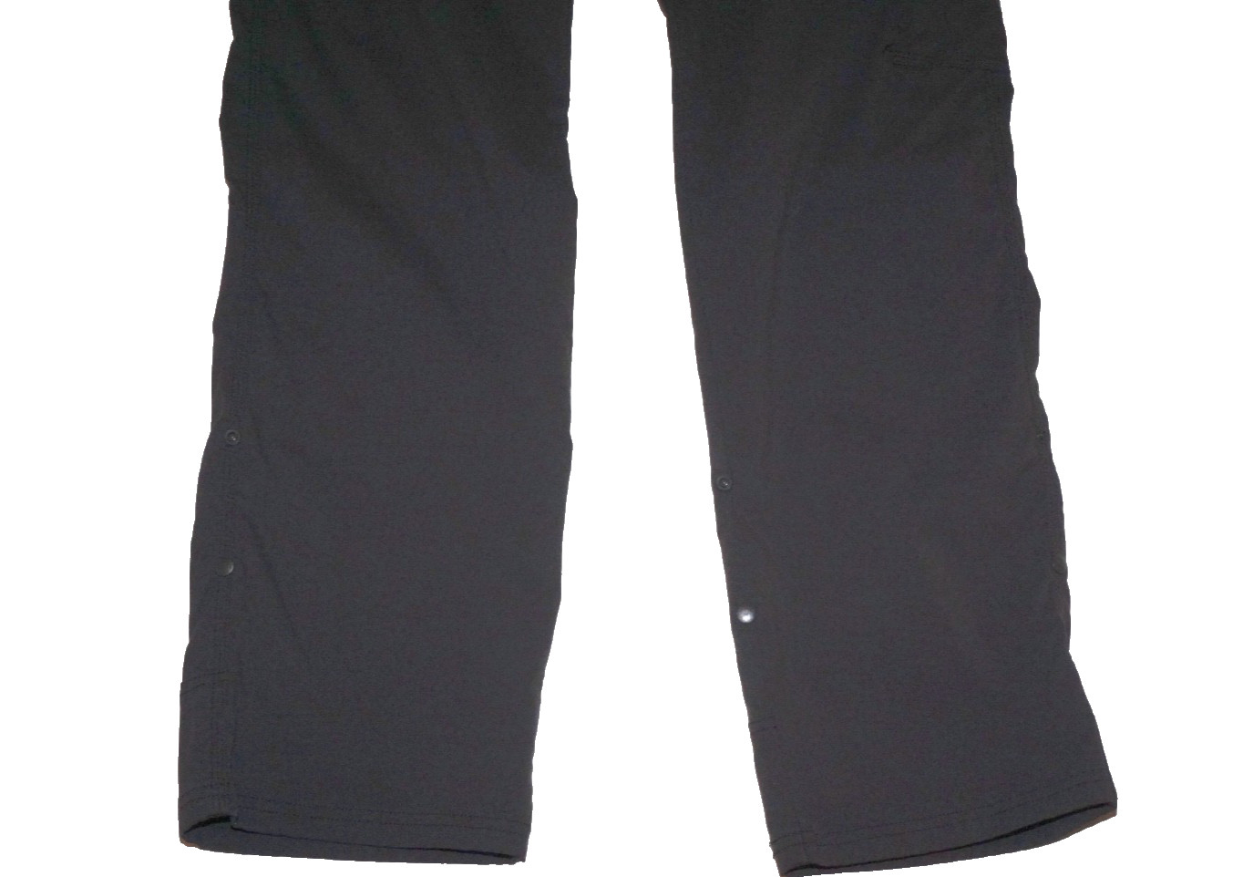 Prana Mens ZION Pants Iron Grey Stretch Convertible Roll-Up Size 36 x 32 A+