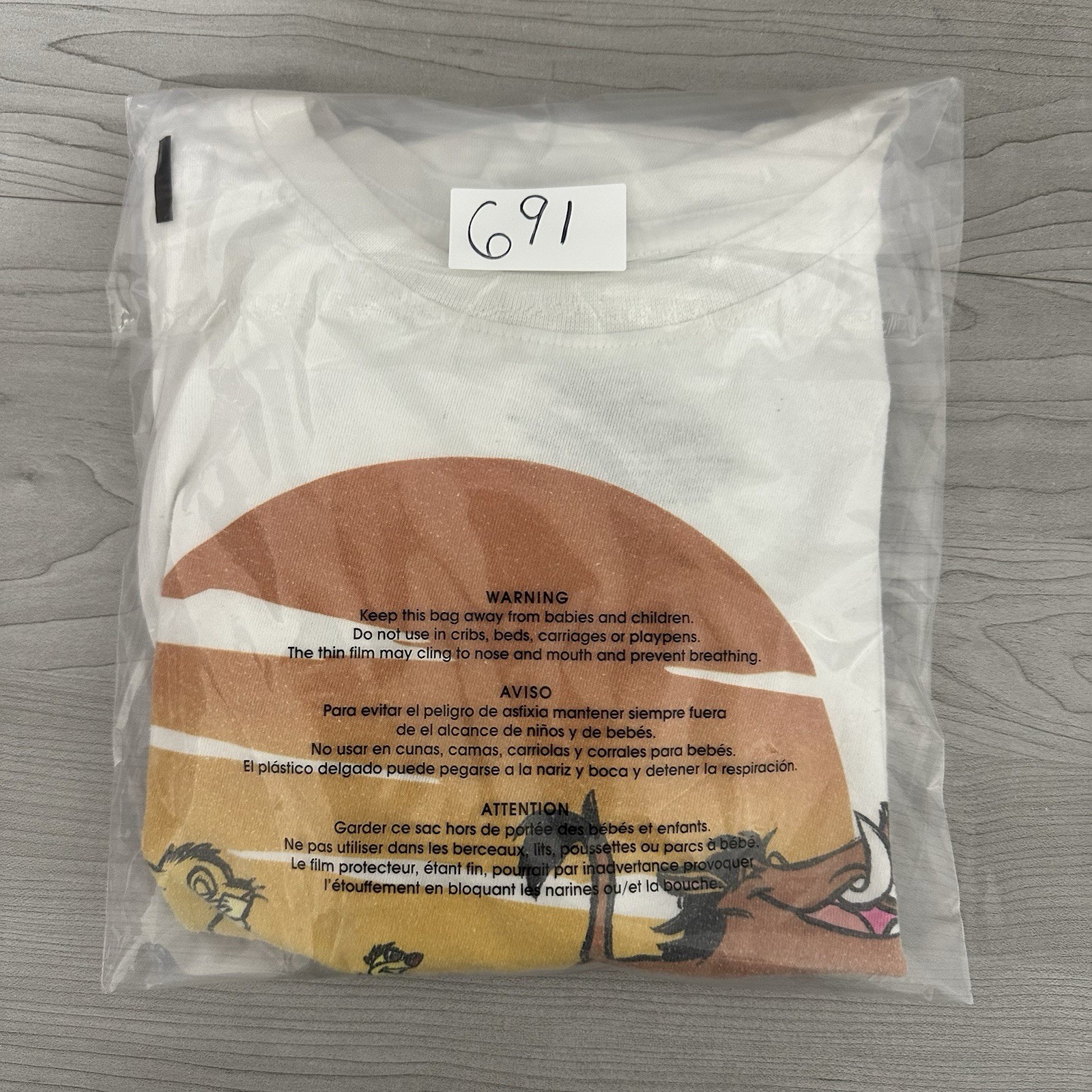 Disney Lion King Hakuna Matata Unisex Graphic T-Shirt Simba Timon Pumbaa Size L