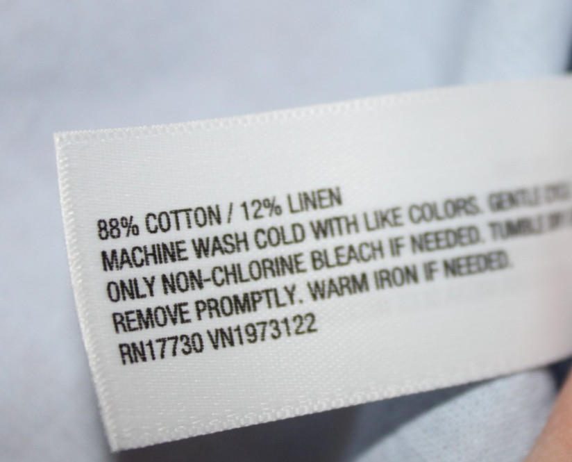 Women’s Universal Thread Light Blue Cropped Button-Up Shirt Cotton Linen, Size M