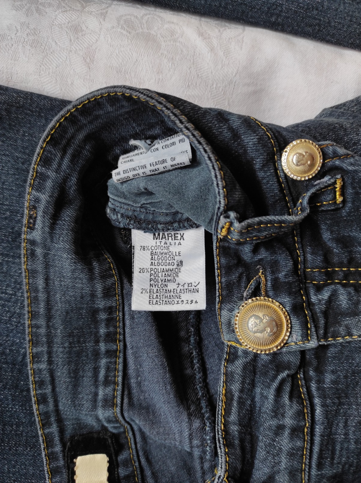 Angelo Marani Premium Italian Denim Jeans Gold Details Size IT 40 / EU 36 S