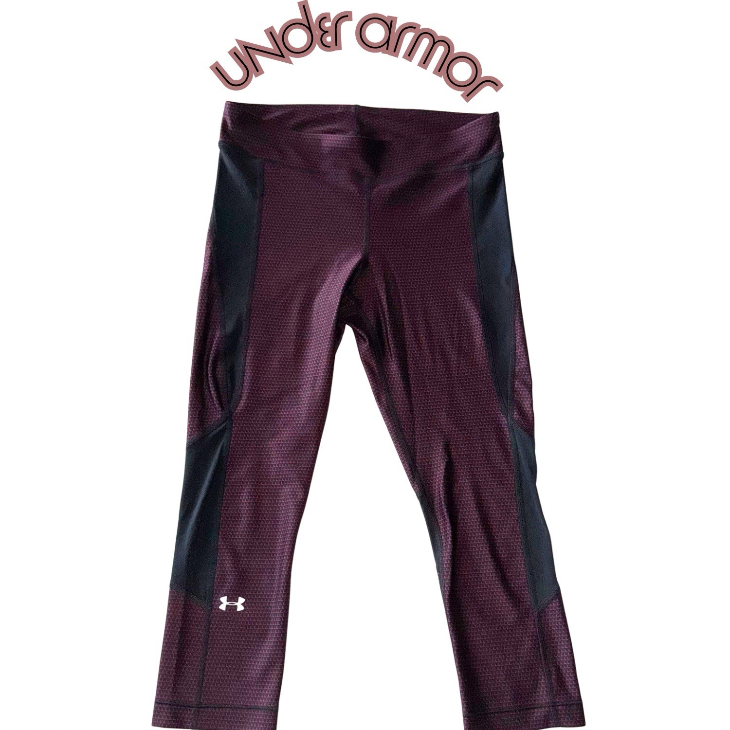 Under Armour Women’s Size Small Black Maroon Leggings