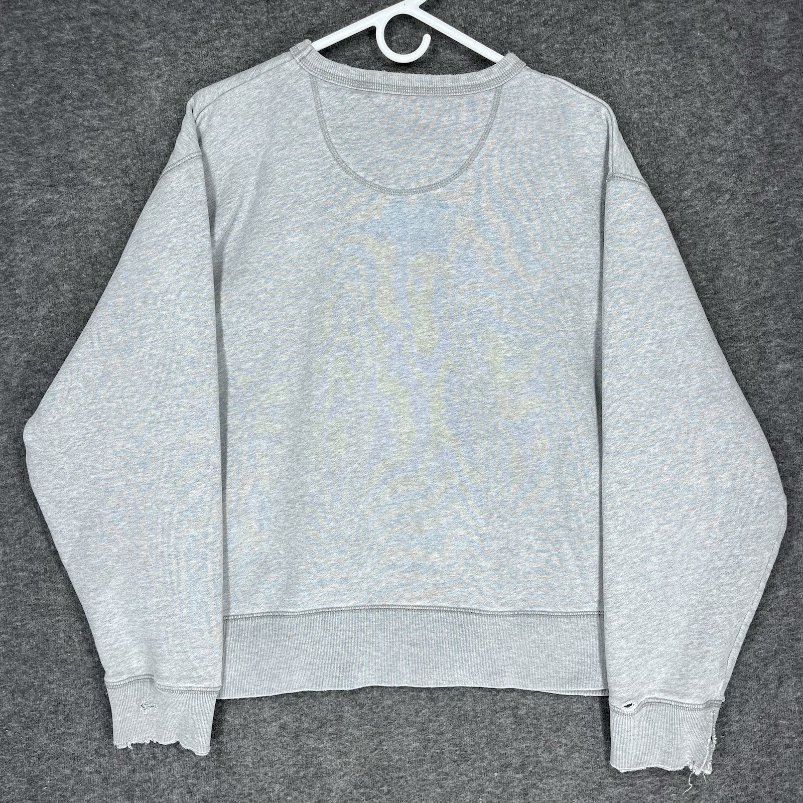 Vintage Gap Sweatshirt Men’s Small Gray 90s Y2K Boxy Athletic Distressed