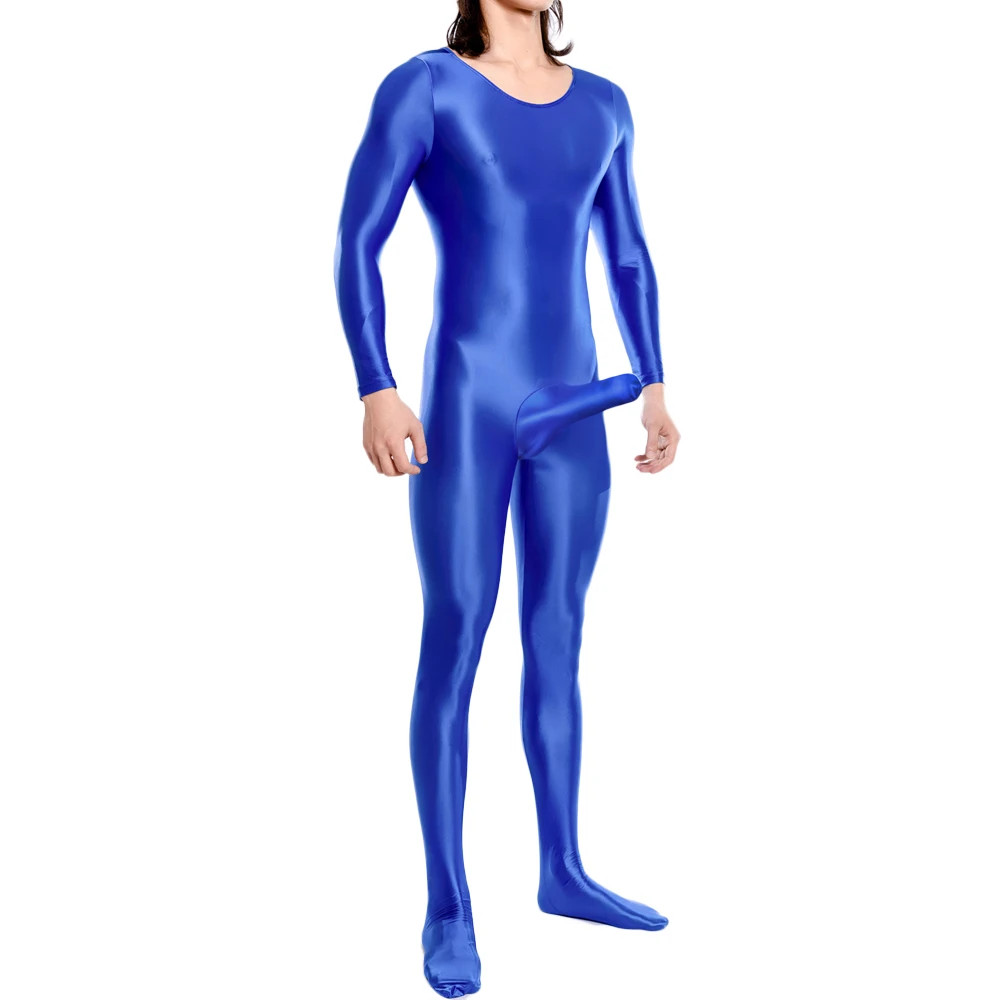 Bodysuit Shiny Oil Glossy Body Stocking Sheath Tights Night Club Wear Jumpsuits