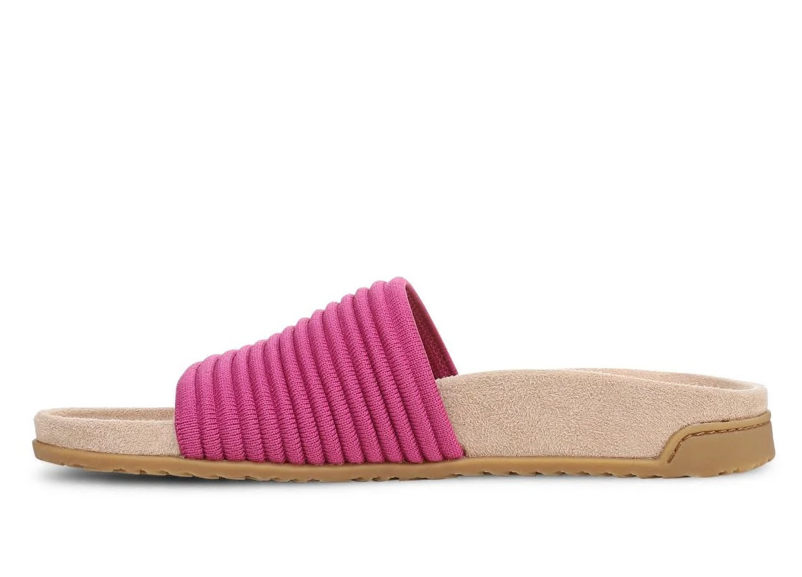 VIONIC Evie Knit Slide Sandal, Rose Violet (NEW)