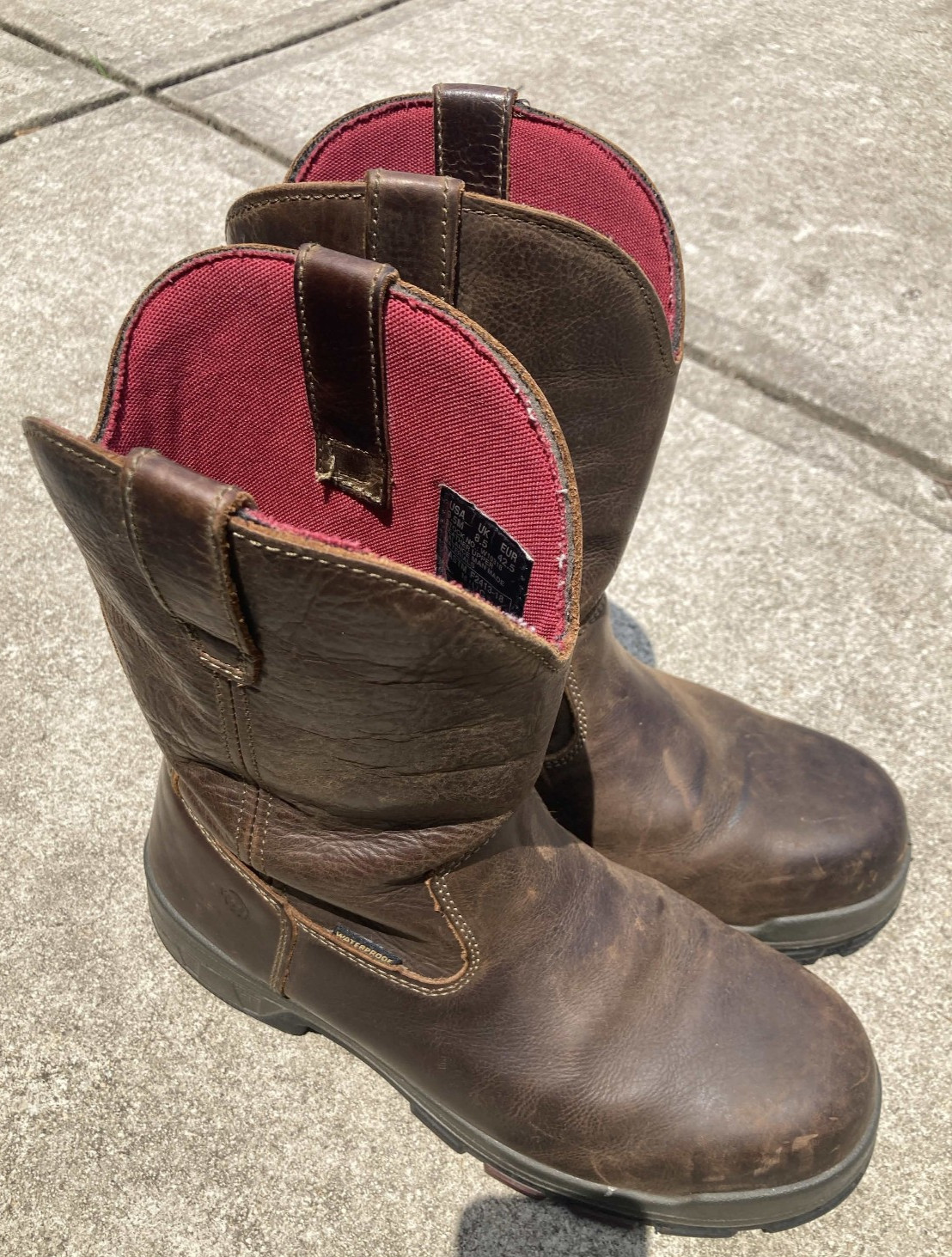 Wolverine Mens Dark Coffee Leather Cabor Wellington EPX CT Work Composite Boots