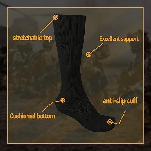 6 Pairs Men Army Military Boot Socks Combat Tactical Trekking Hiking Size 10-13
