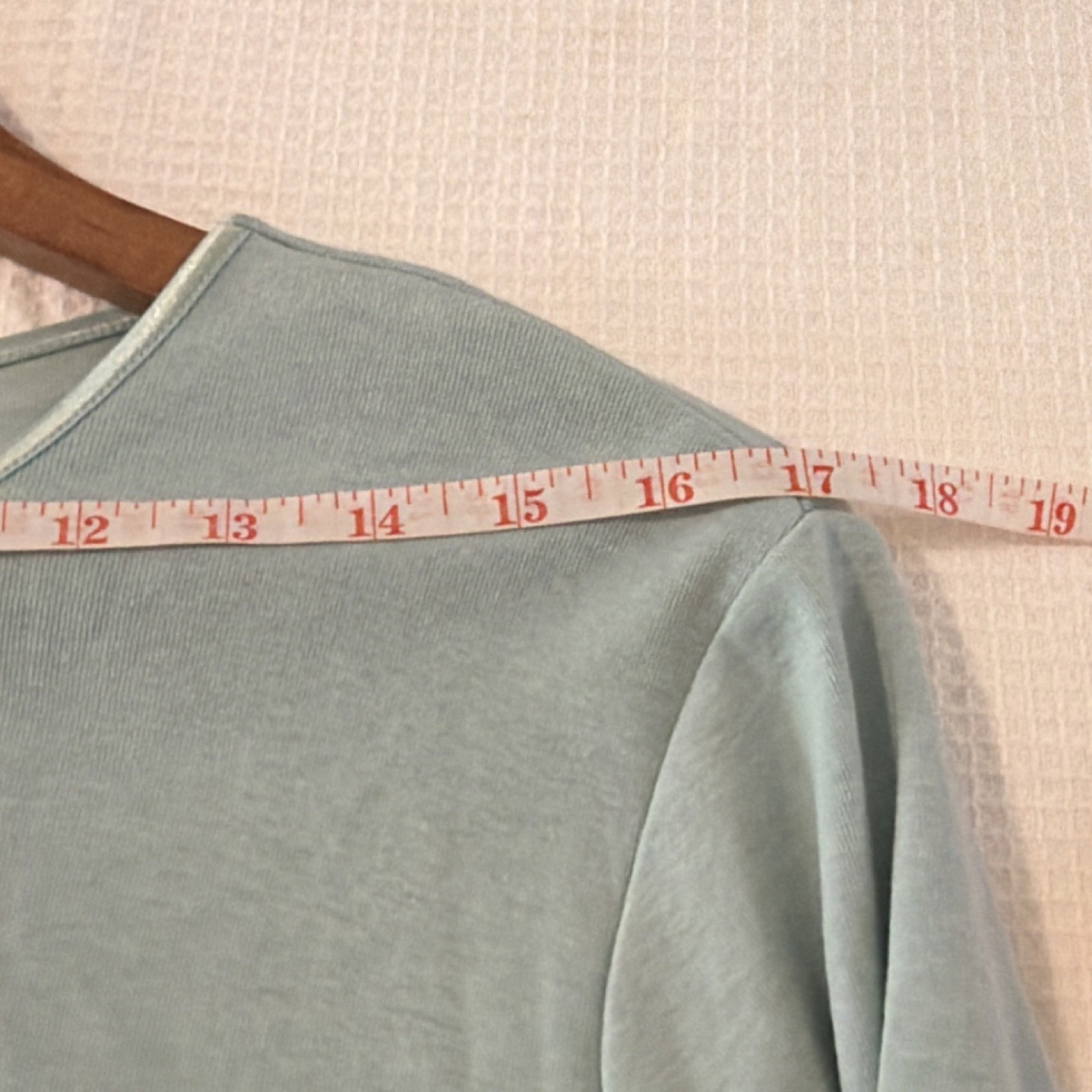 NWT Christopher & Banks Sea foam Knit 3/4 Sleeve Blouse Petite XL Cotton Blend