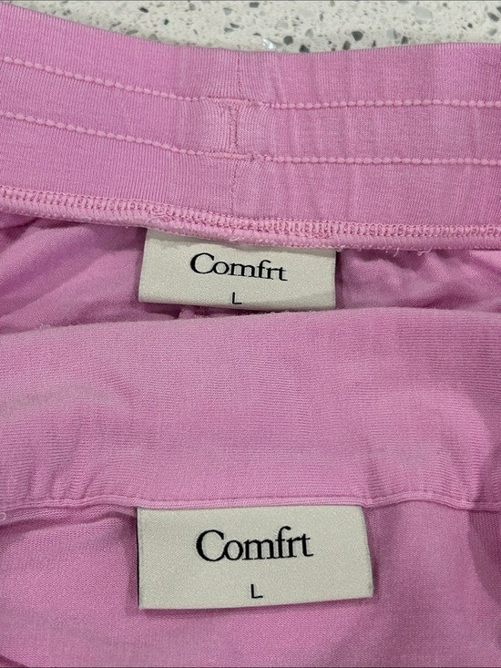 Comfrt Luna Lounge Long Sleeve Pant Modal PJ Pajama Set in Pink – Large