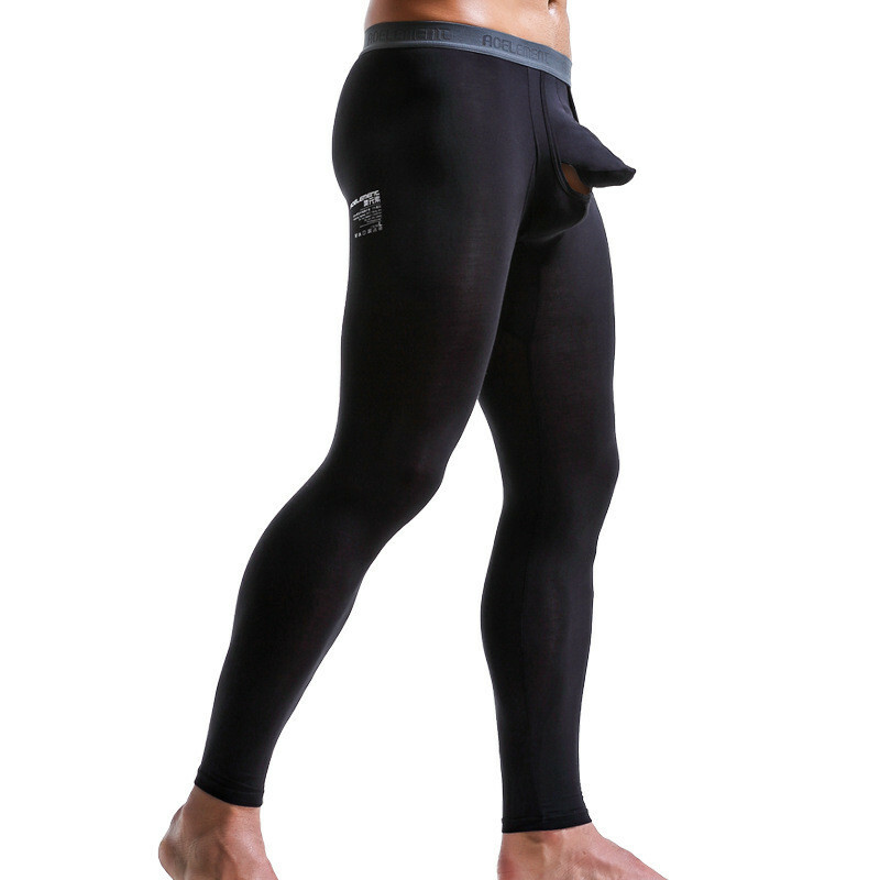 Men’s Thermal Underwear Pants Warm Long Johns Leggings Base Layer Separate Pouch