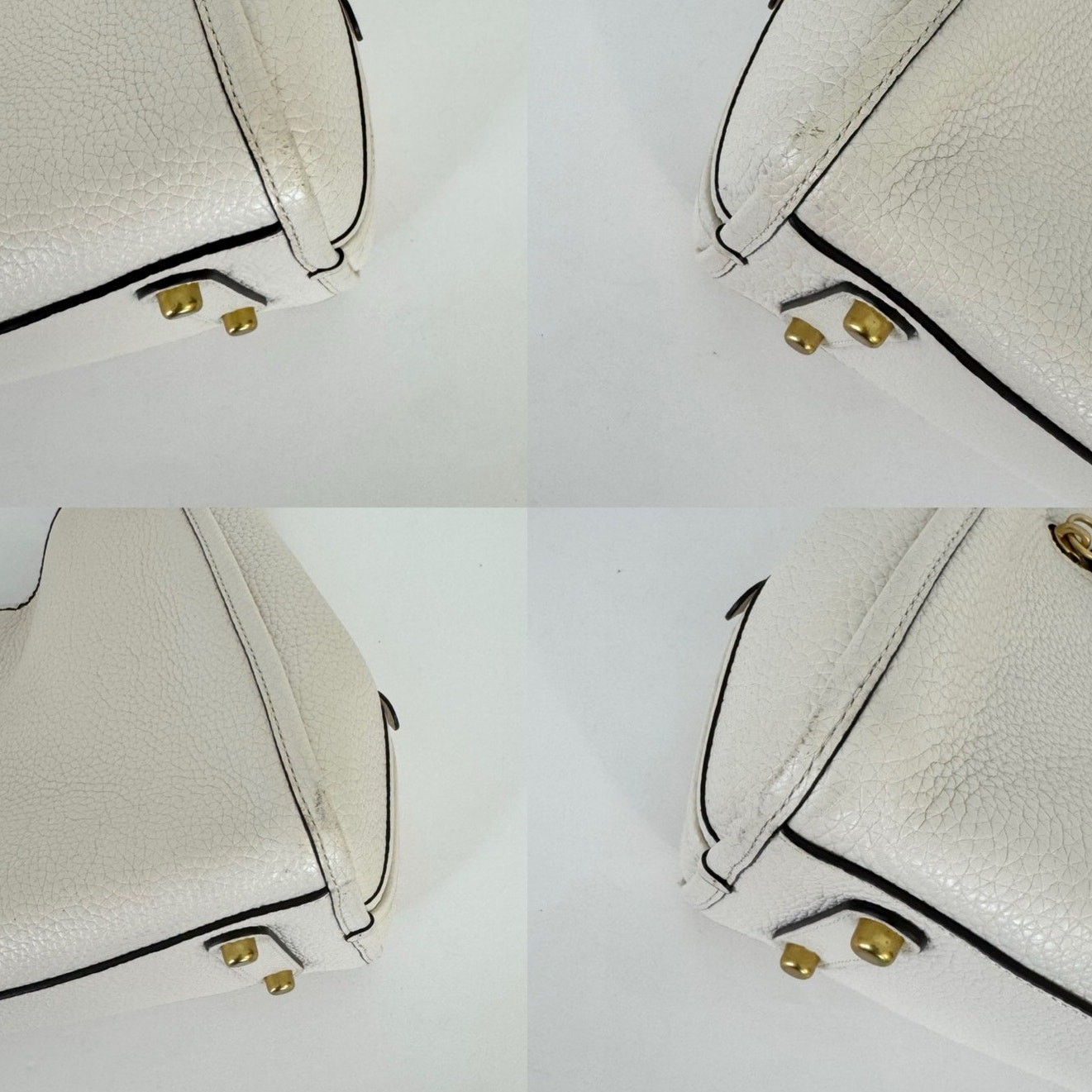Coach Lori Shoulder Bag Refined Pebble Leather Chalk Off-White C4824