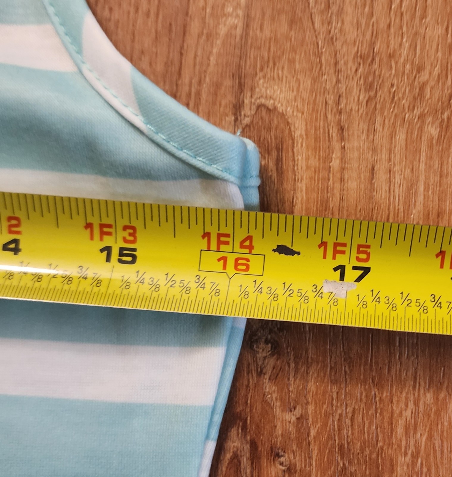 AG Adriano Goldschmied Striped Turquoise and White Dress Size Large 429E