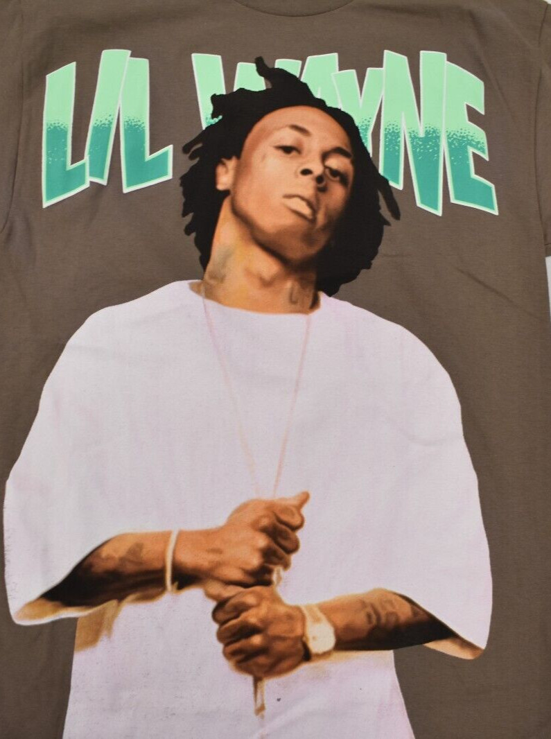 Lil Wayne Mens Lil Wayne Reason Tunechi Brown Shirt New S, M, L
