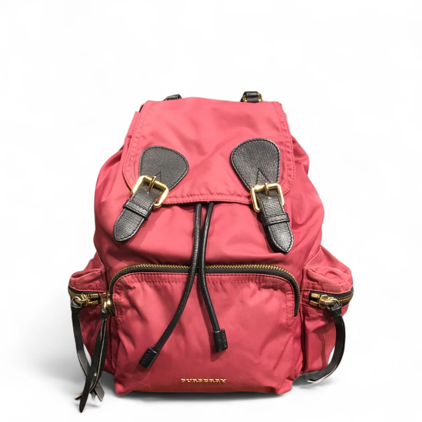 Burberry Backpack Red Nylon Calfskin (mg061126a1r)