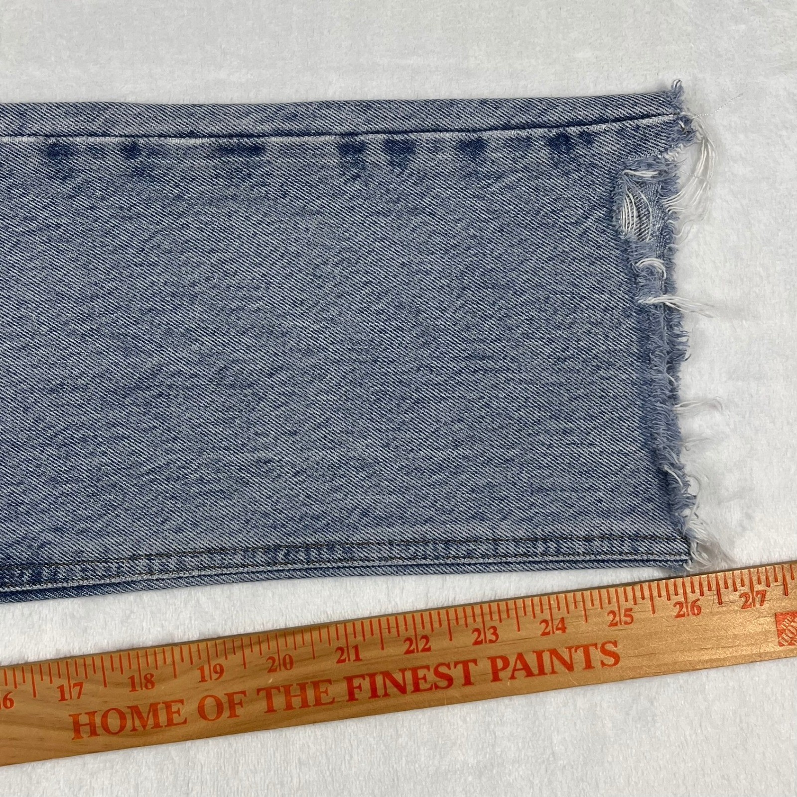 Agolde Riley High Rise Straight Crop Jeans Light Indigo Raw Hem Women’s 27×26