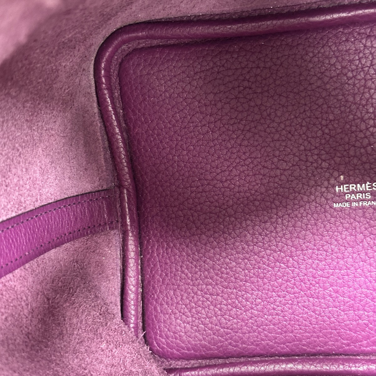 Hermes Picotin Lock 18 Anemone Purple Taurillon Clemence Palladium Hardware