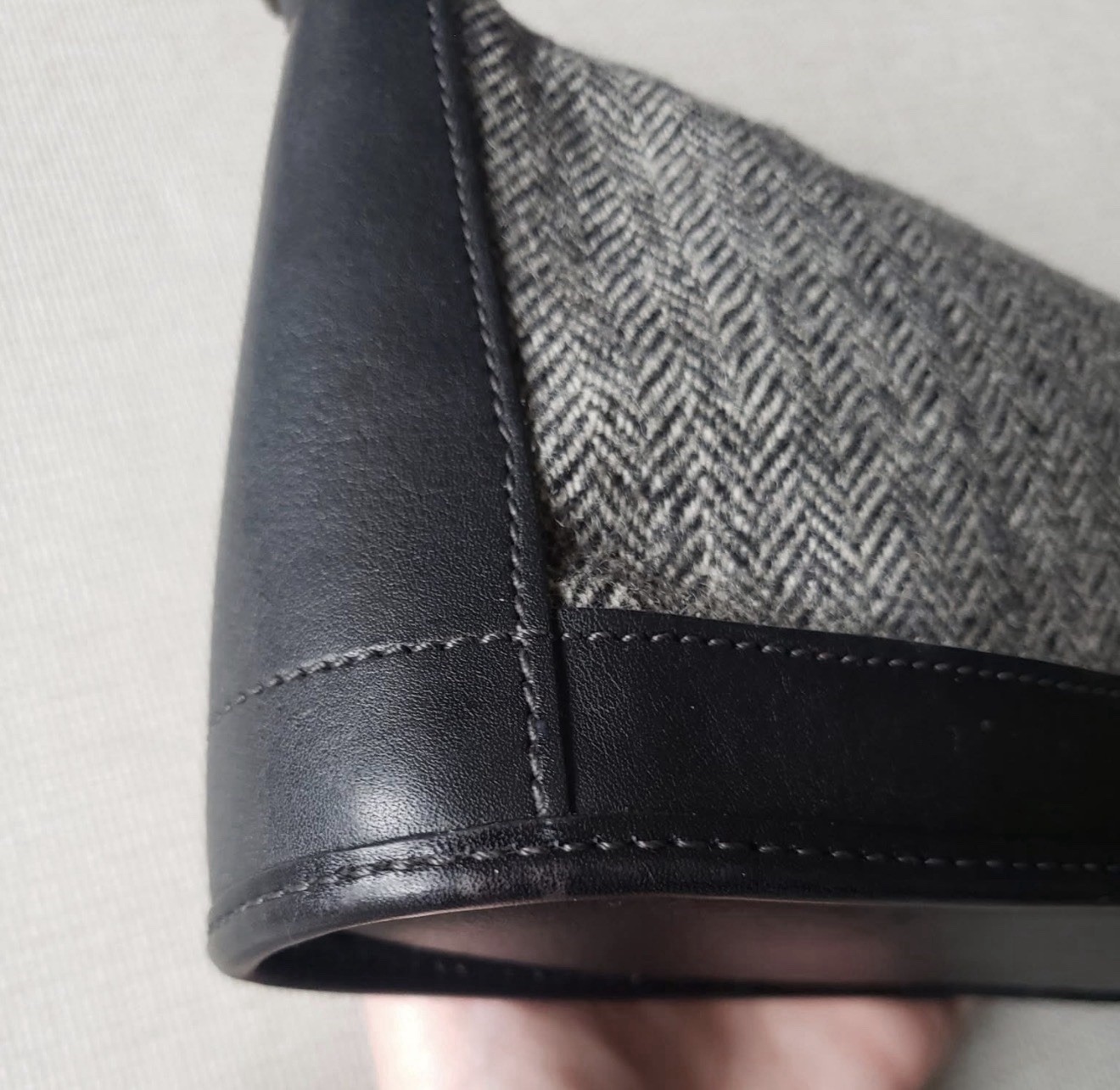 COACH Vintage 1999 Bleecker Black Tweed & Leather Demi Bag 6112 Beautiful