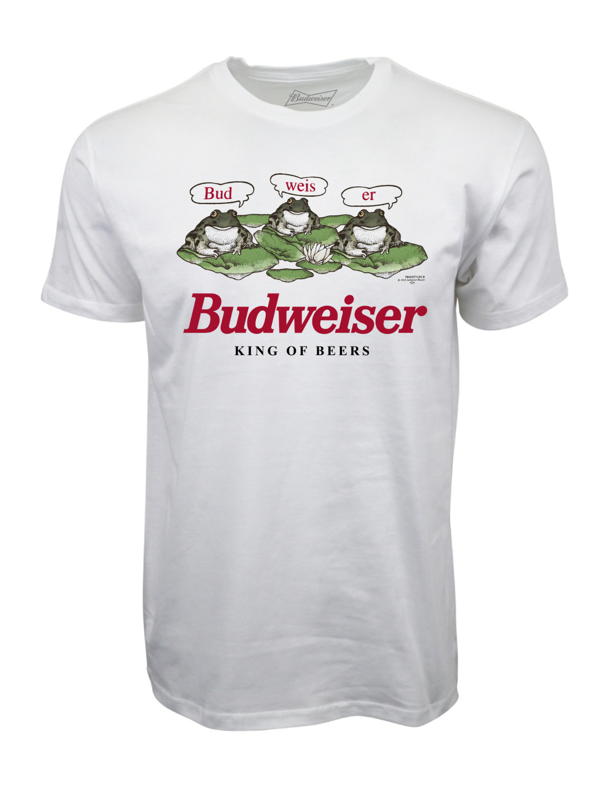 BUDWEISER BUD WEIS ER FROG UNISEX ADULT GRAPHIC T SHIRT