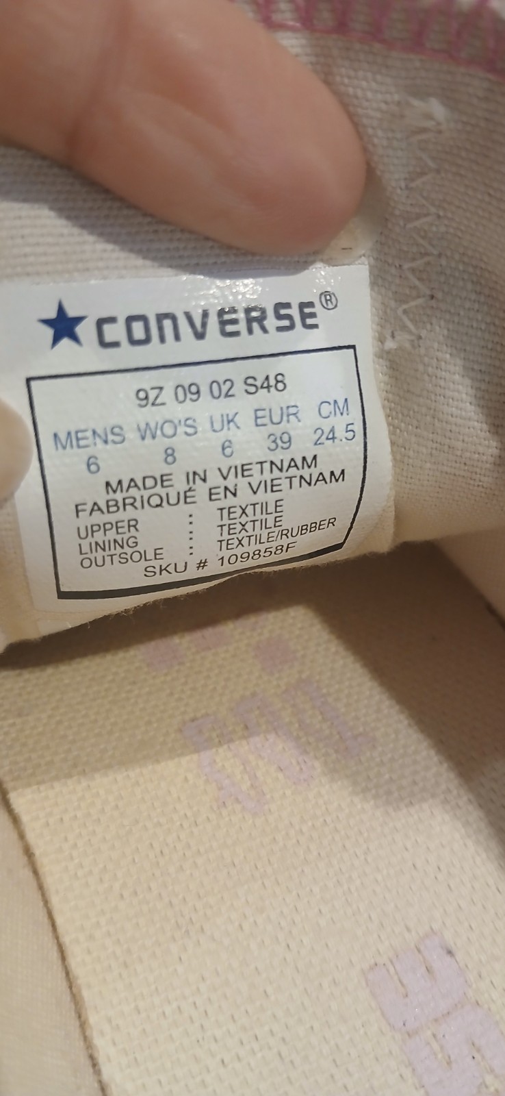 Pink Converse sneakers size US M6/W8 #converse