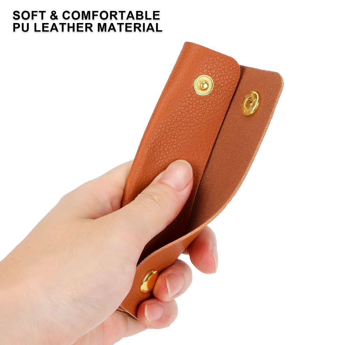 Leather Handbag Handle Wrap Cover Purse Strap Cover Replacement with Button SALE