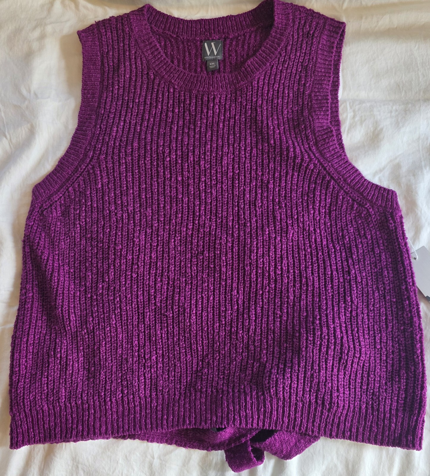 Worthington Brand Sleeveless Sweater Purple Size XXL Womens NWT