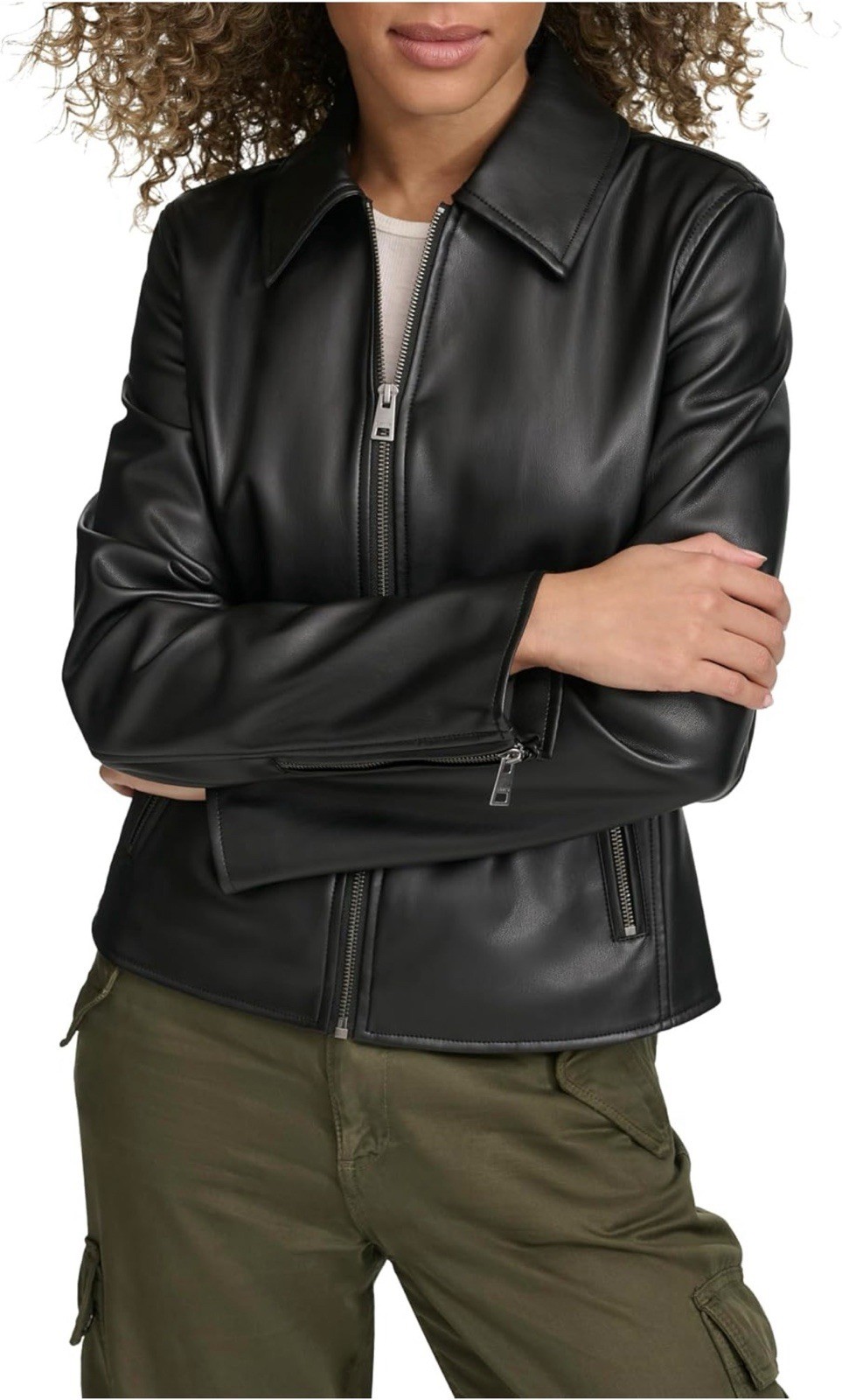 Leather Jacket – Women’s Levi Strauss Faux Leather Zip Up Jacket – Small, NWT